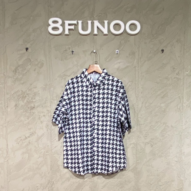 都會感千鳥格短袖襯衫