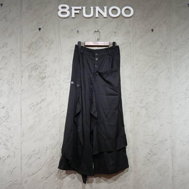 暗黑不規則闊腿長褲