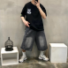 2ND厭世貓戴柴犬帽短袖T恤