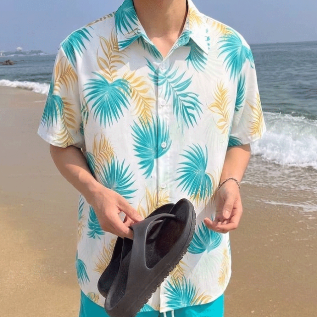 滿版棕櫚葉夏威夷襯衫