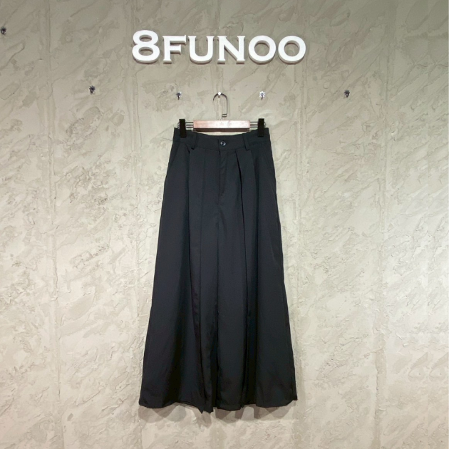 新中式立體疊穿寬腿長褲