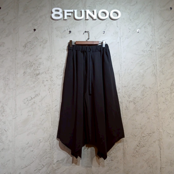 素色抽繩闊腿長褲