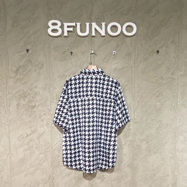 都會感千鳥格短袖襯衫