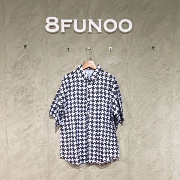 都會感千鳥格短袖襯衫