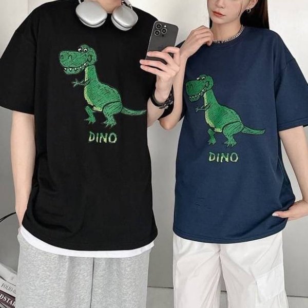 DINO綠恐龍插畫短袖T恤