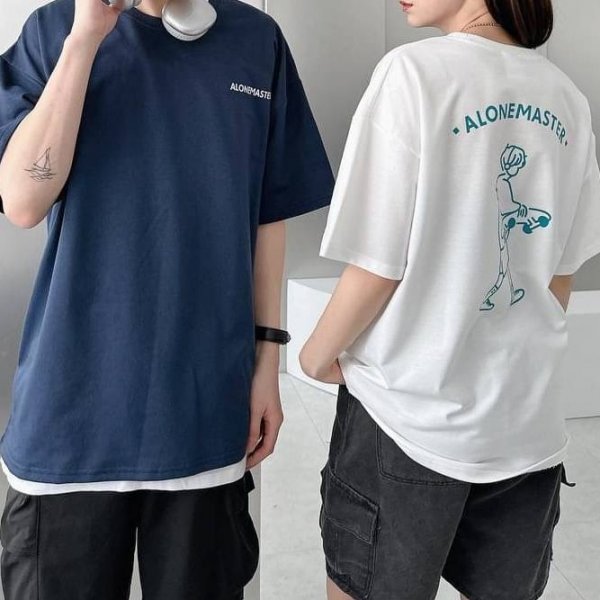 Alonemaster滑板青年短袖T恤