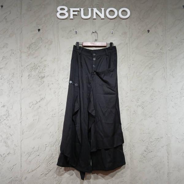 暗黑不規則闊腿長褲