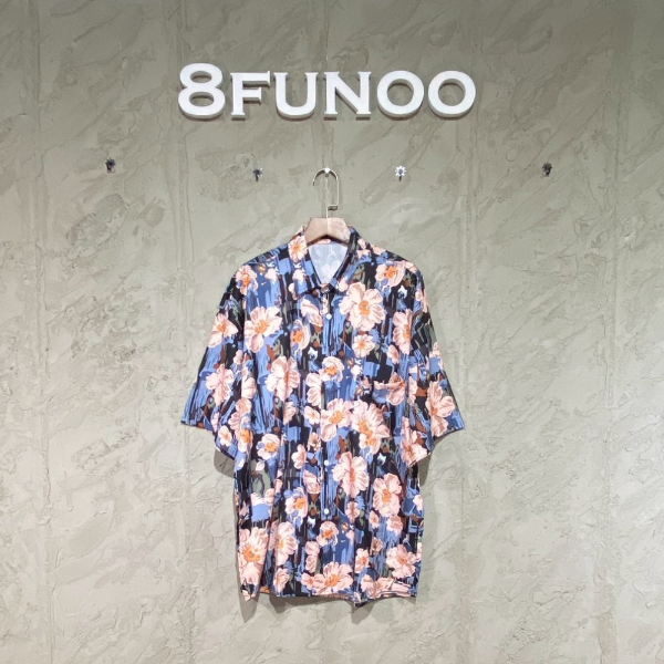 夏威夷度假風印花短襯衫
