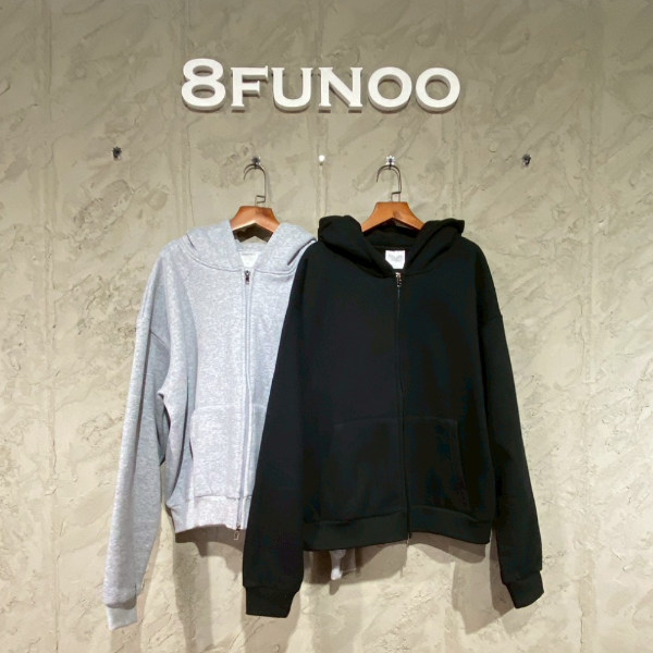 簡約雙向拉鍊連帽外套