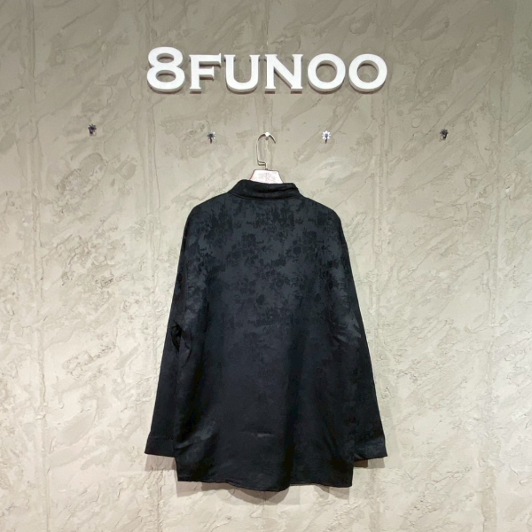 新中式暗黑緹花盤扣襯衫