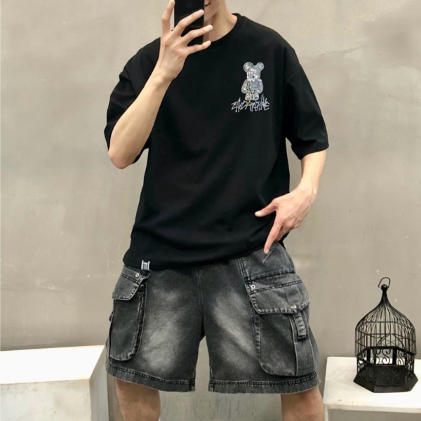 2ND韓系閃耀水鑽小熊 T 恤