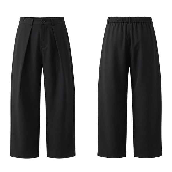 挺闊垂墜感打褶西裝長褲