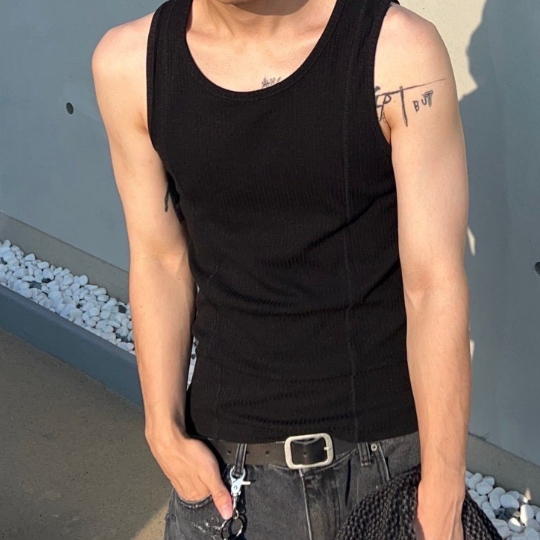 羅紋裁縫彈力背心