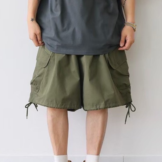 日系街頭風寬鬆工裝短褲
