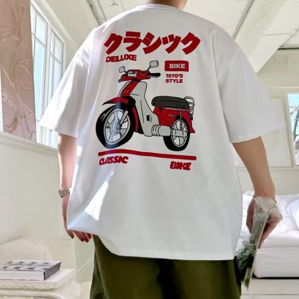 日文復古機車短袖T恤