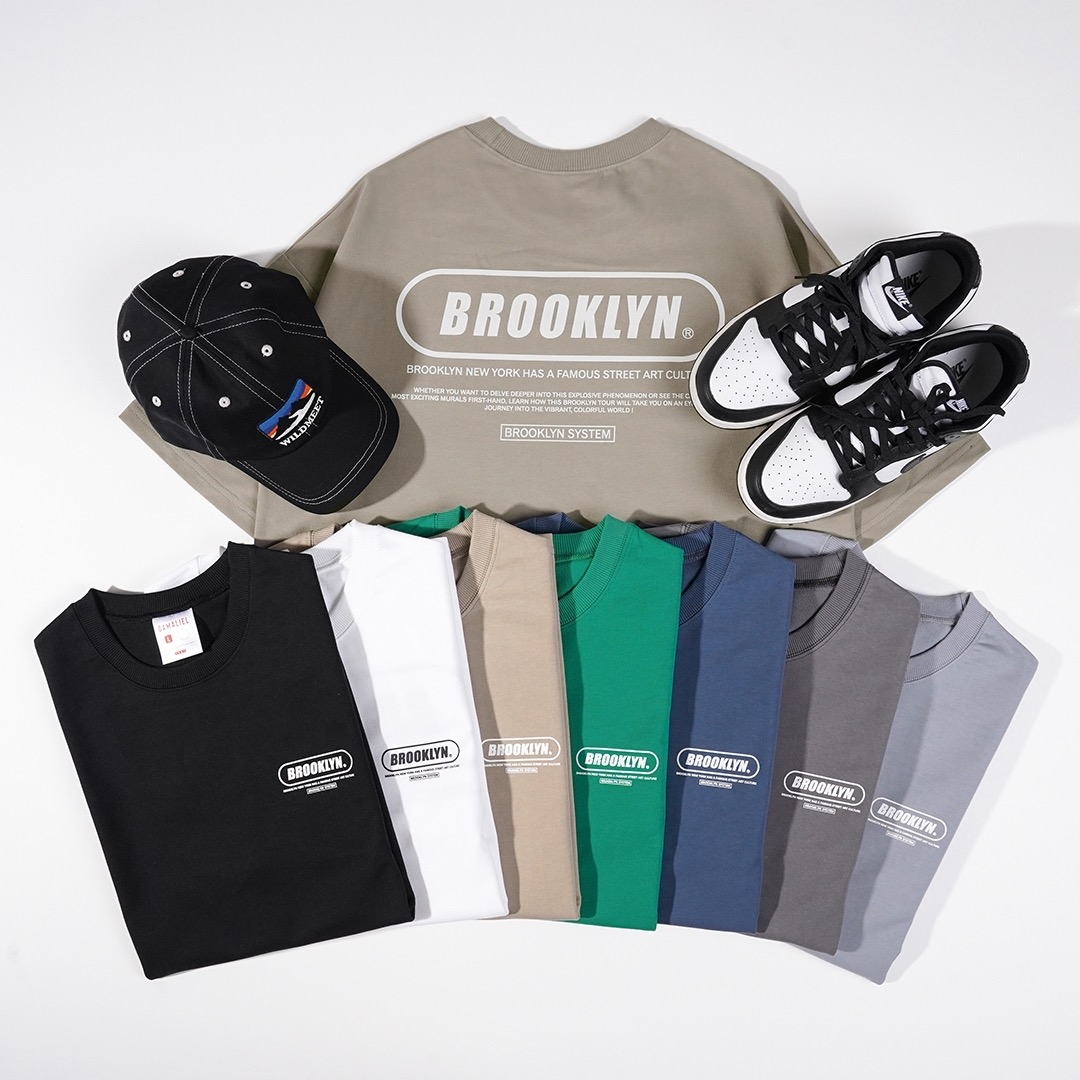 BROOKLYN落肩短袖T恤